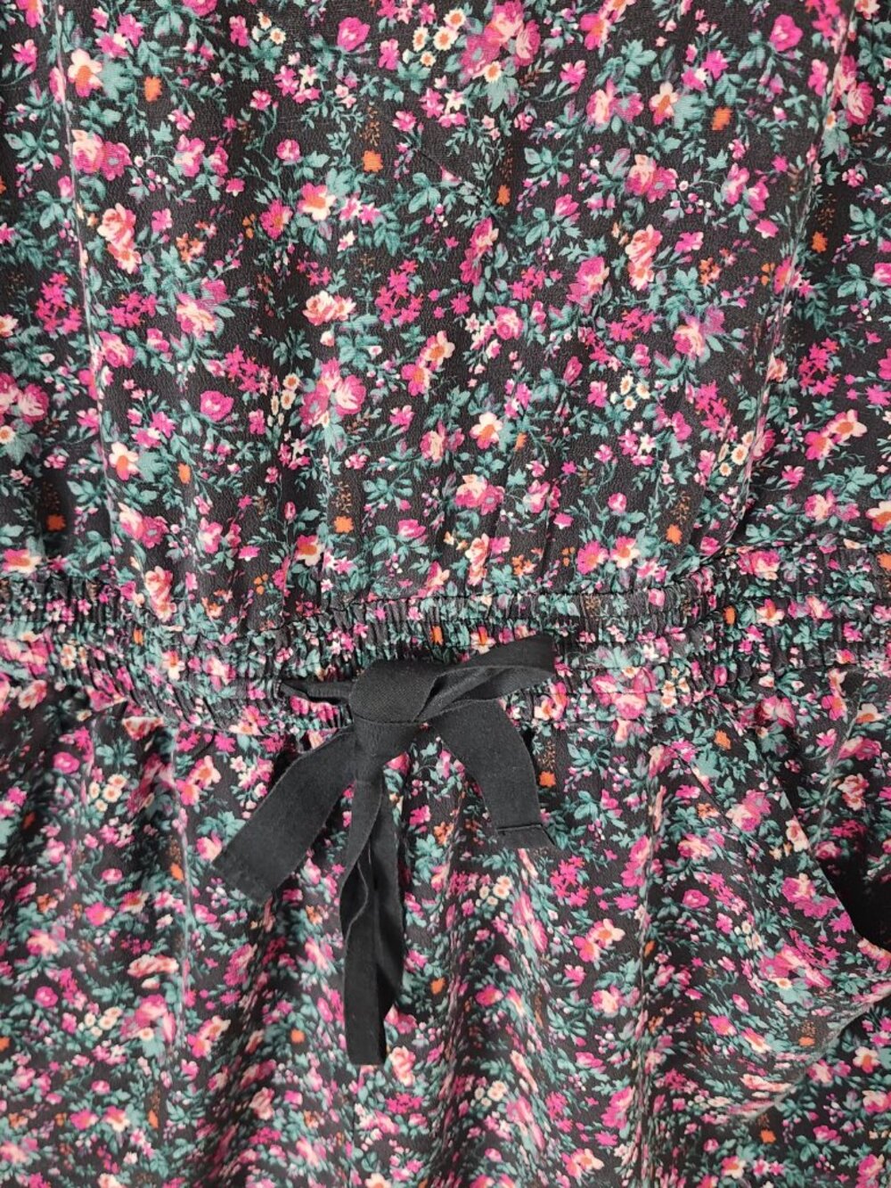 Wilfred Dark Floral 100% Silk Strappy Romper - Picture 2 of 6